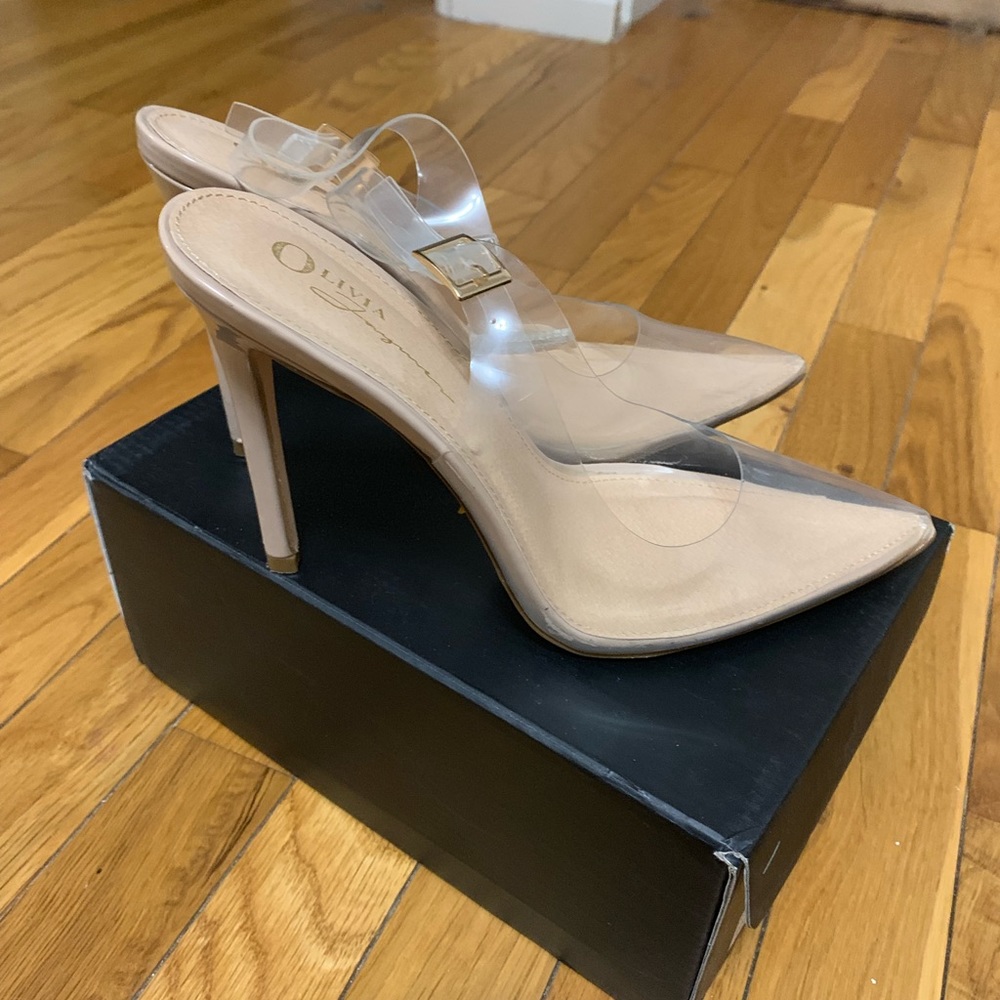 Fashion nova clear sling back pumps - Picture 3 of 4